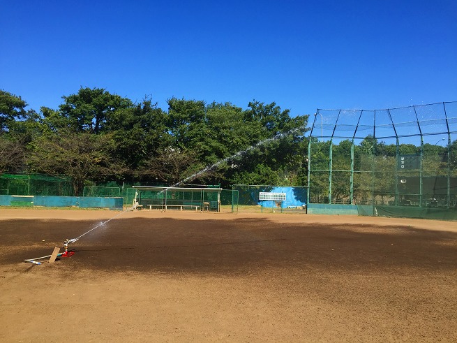 清瀬ポニー中学硬式野球チーム　スプリンクラー付中型ベースセット